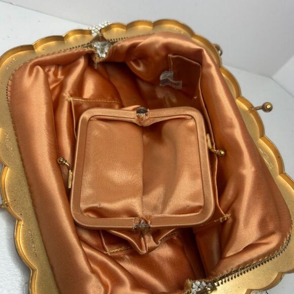 Whiting & Davis Vintage Ivory Mesh Evening Handbag Designer - Picture 6 of 10